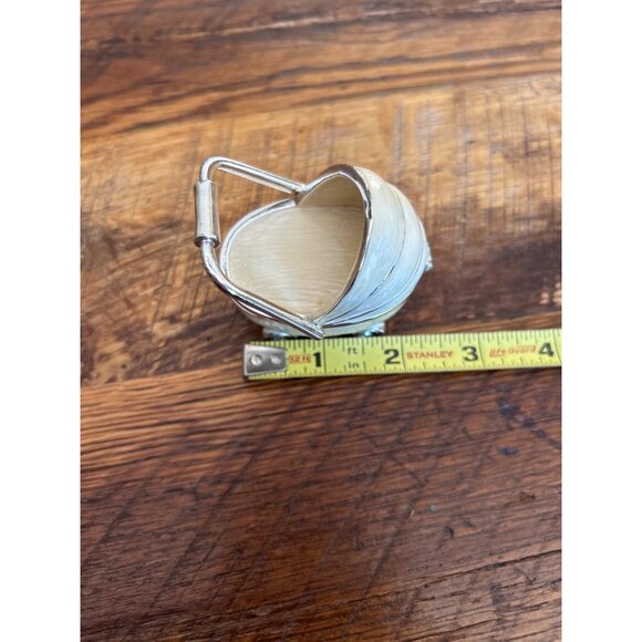 Vintage Silver Toned Miniature Baby Carriage Trinket Box Novelty Decor Collectib - Picture 6 of 7